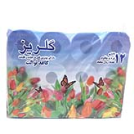 گلریز دستمال توالت سفید 12 عددی